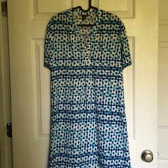 Tommy Bahama Summer Beach Short Dress Aqua Blue - Picture 6 of 6